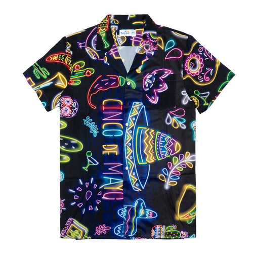 Neon Mexican Fiesta Hawaiian Shirt
