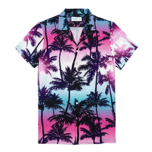 Gradient Palm Tree Hawaiian Shirt