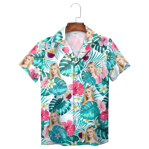 Teal Pink Tropical Personalised Hawaiian Shirt