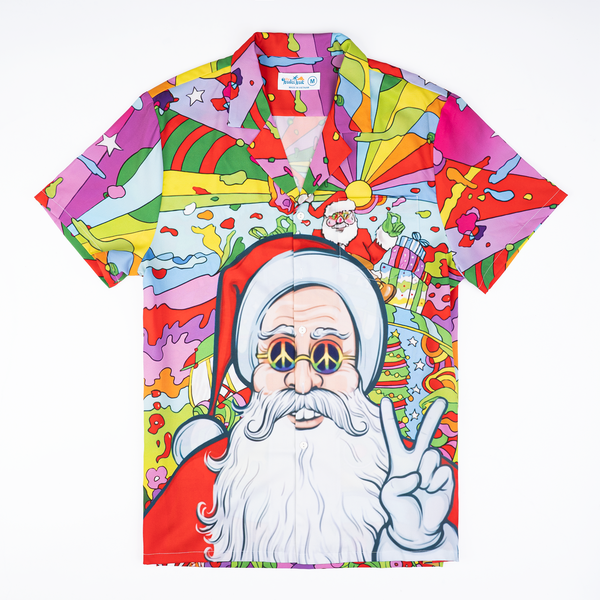 Psychedelic Santa Holiday Hawaiian Shirt