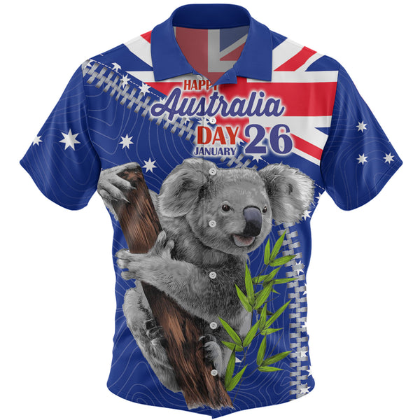 Koala Celebrates Australia Day Festive Hawaiian Shirt