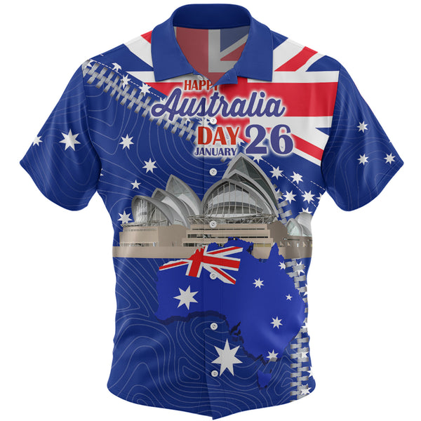 Celebratory Happy Australia Day Themed Hawaiian Casual Shirt