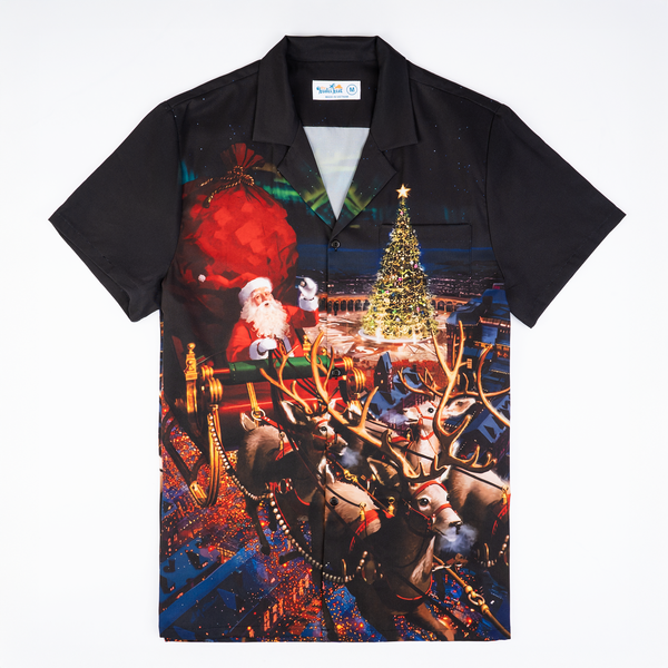 Santa Reindeer Christmas Hawaiian Shirt