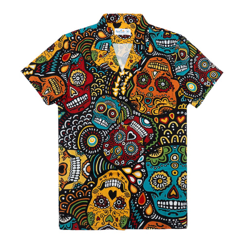 Day of the Dead Skull Hawaiian Shirt