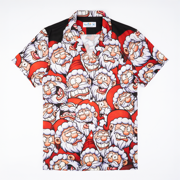 Santa Faces Christmas Hawaiian Shirt