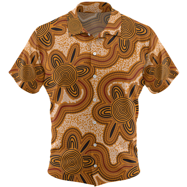 Aboriginal Art Background Connection Concept Hawaiian Shirt