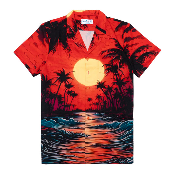 Tropical Sunset Palm Hawaiian Shirt