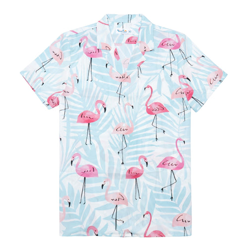 Pink Flamingo Palm Hawaiian Shirt