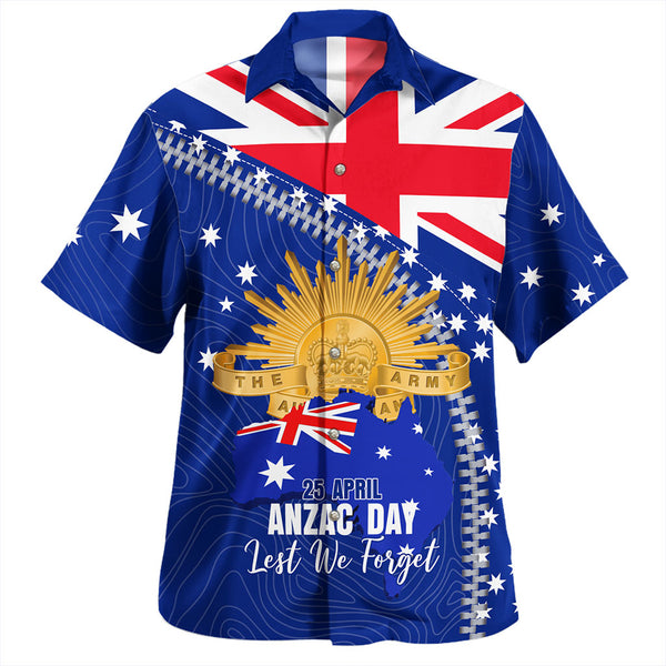 Lest We Forget Australia Flag Anzac Day Hawaiian Shirt