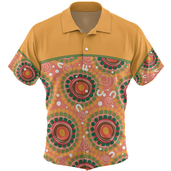 Abstract Seamless Pattern Aboriginal Inspired Custom Hawaiian Shirt