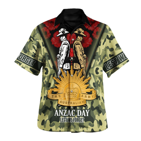 Australian Army Camo Patterns Anzac Day Hawaiian Shirt