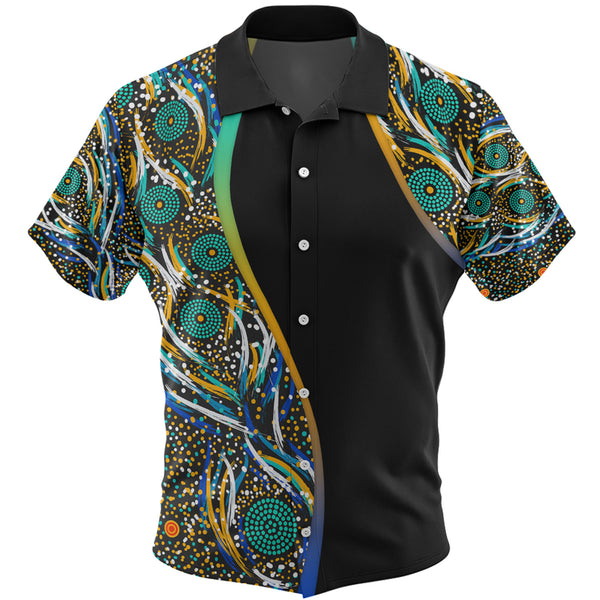 Color Dot Dreamtime Aboriginal Inspired Custom Hawaiian Shirt