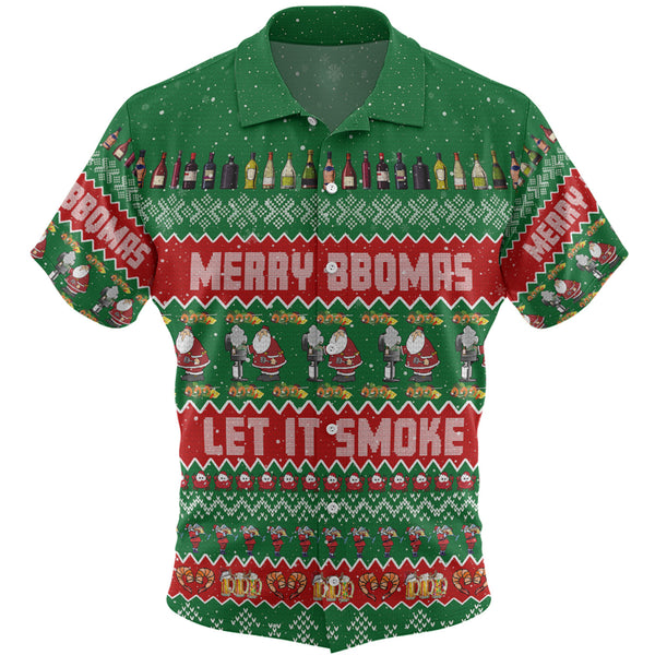 Merry BBQMax Let It Smoke Christmas Custom Hawaiian Shirt