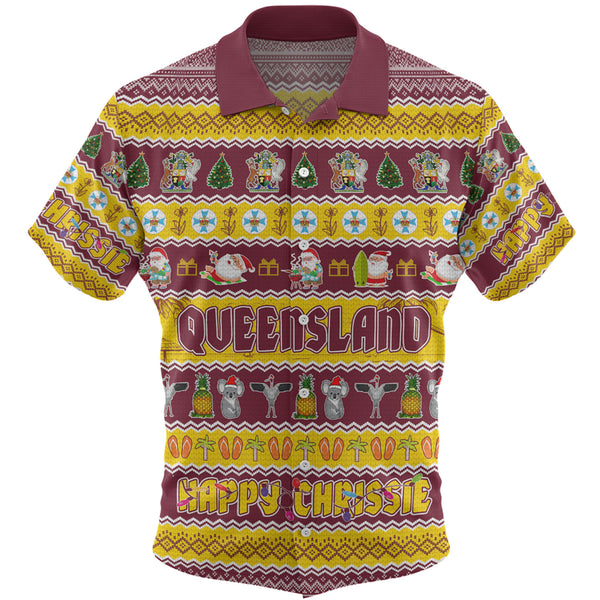 QLD Happy Chrissie Ugly Style Custom Christmas Shirt