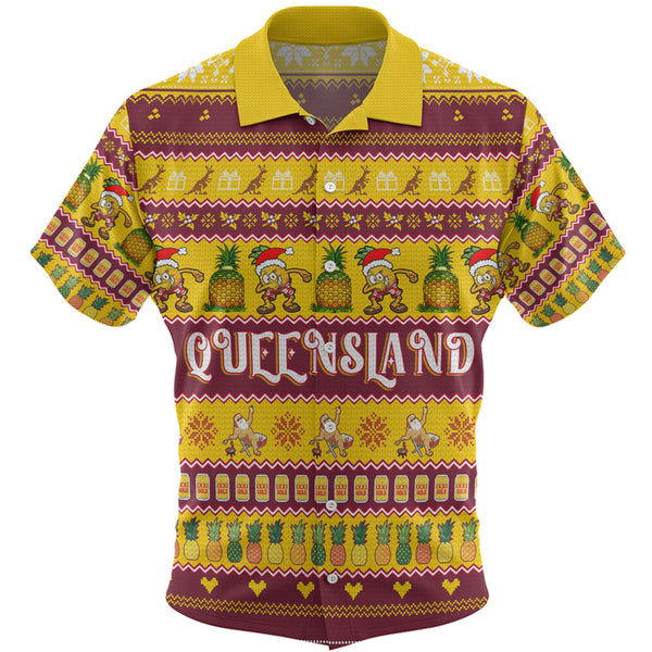 QLD Big Things Christmas Custom Big Pineapple Hawaiian Shirt