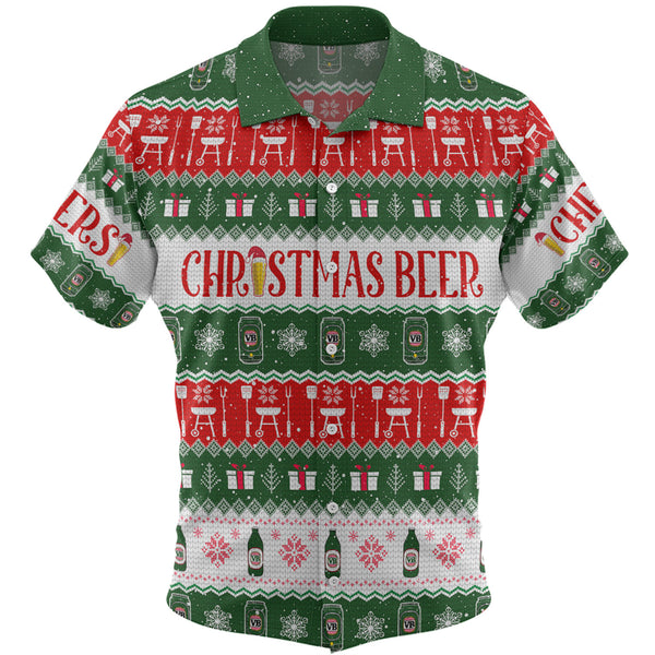 Beer Theme Ugly Christmas Party Custom Hawaiian Shirt