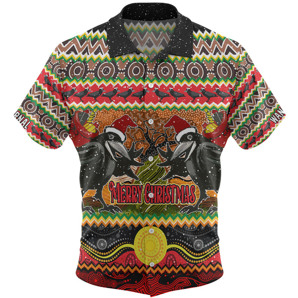 Christmas Aboriginal Dreamtime Crows Custom Hawaiian Shirt