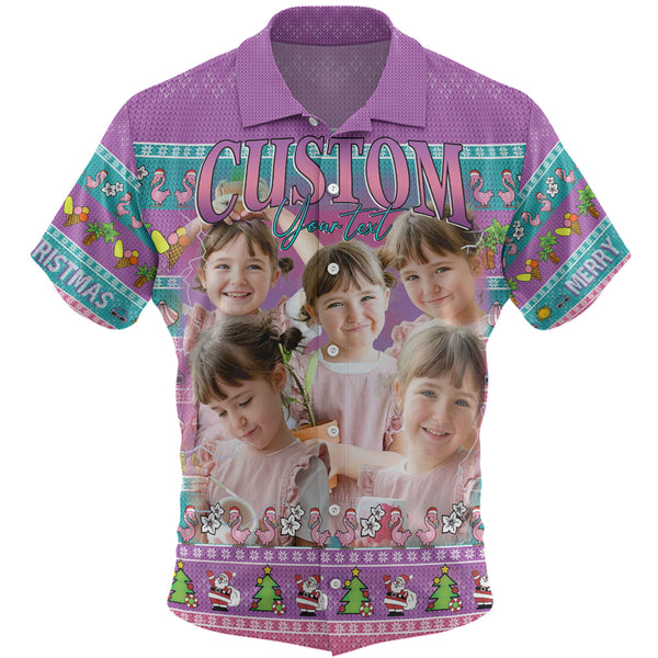 Purple Summer Vibes Chrissie Present Custom Hawaiian Shirt