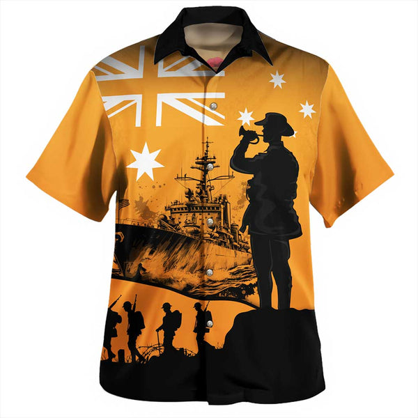 Navy Tribute Lest We Forget Anzac Custom Hawaiian Shirt