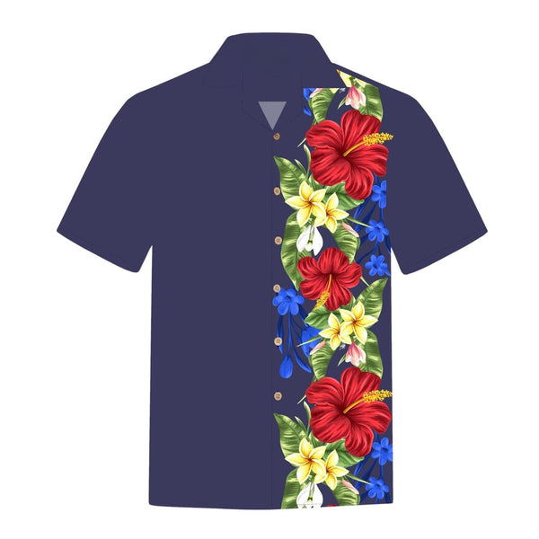 Deep Purple Nightfall Floral Hawaiian Shirt