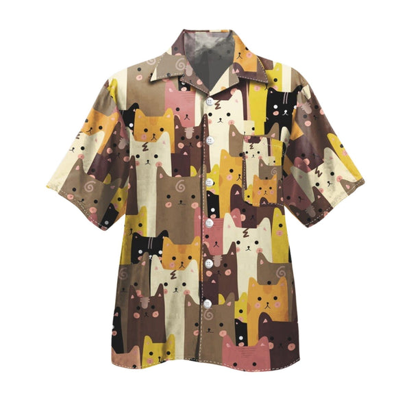 Funny Kitty Kaleidoscope Hawaiian Shirt