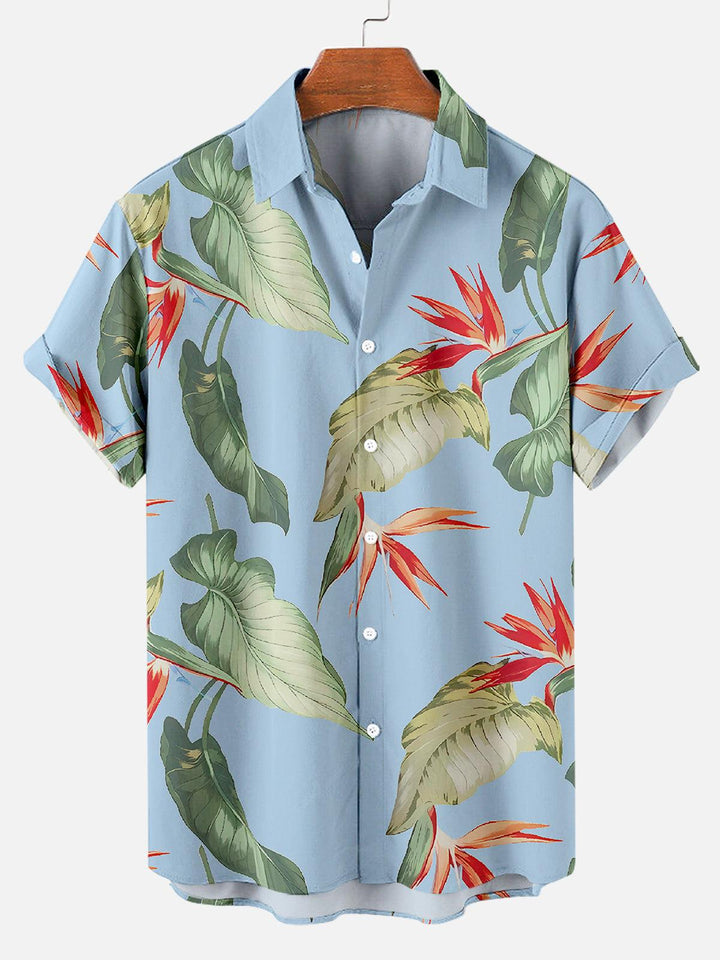 Light Lush Botanic Hawaiian Short Sleeve Shirt  Front