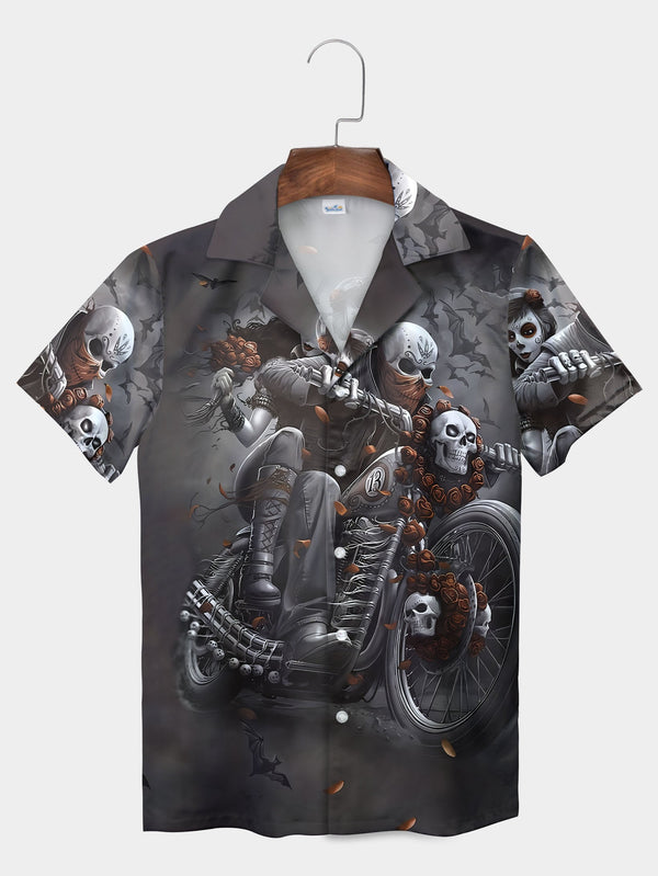 Grey Riding With The Reaper Hawaiian Shirt