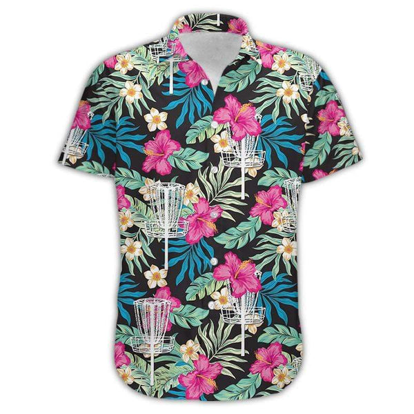 Hibiscus Harmony Disc Golf Hawaiian Shirt