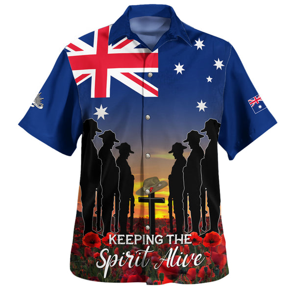 Keeping Spirit Alive Australia Flag Anzac Day Shirt
