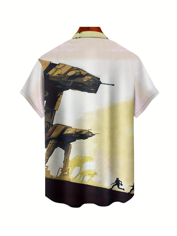 Imperial March At Sunset Short Sleeve Hawaiian Shirt  Back