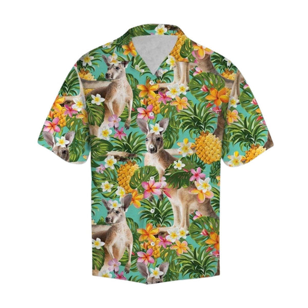 Kangaroo Pineapple Paradise Hawaiian Shirt
