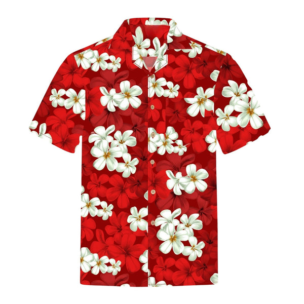 Radiant Red Hibiscus Harmony Hawaiian Shirt