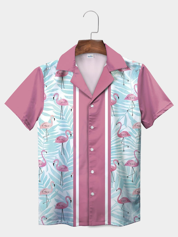 Pink Retro Flamingo Hawaiian Shirt