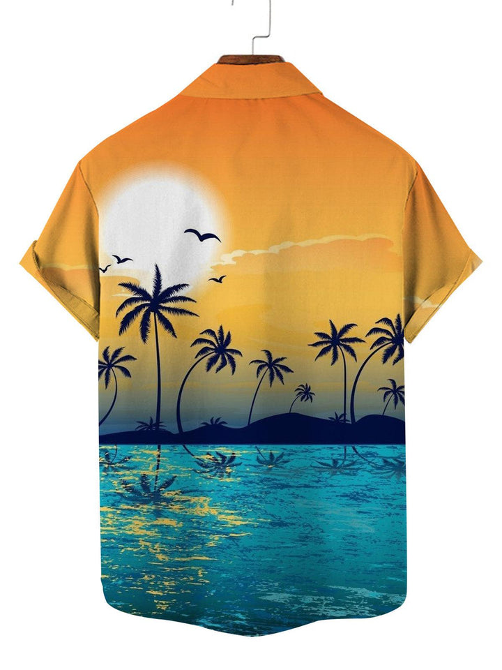 Seaside Dreams Hawaiian Short Sleeve Shirt Back