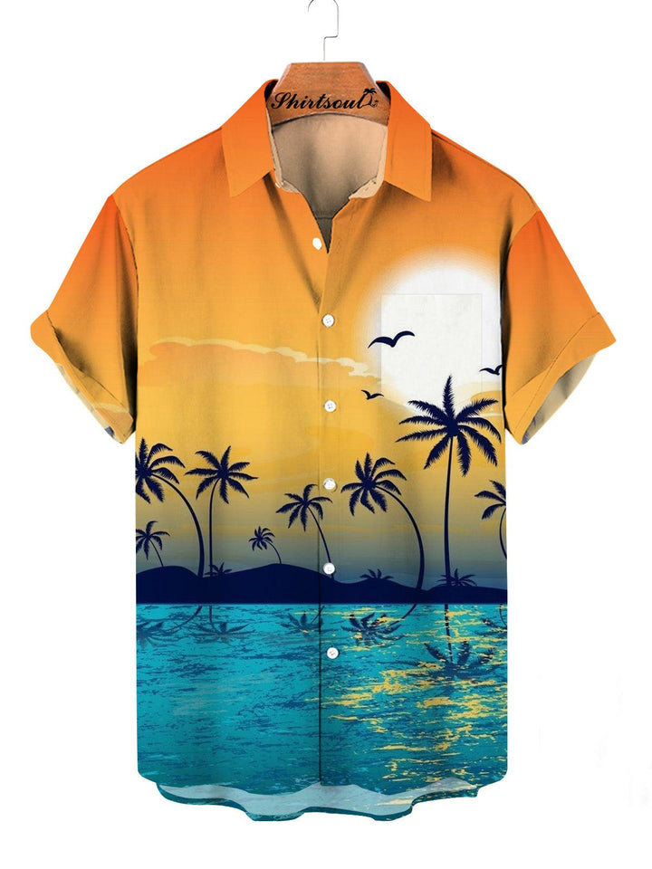 Seaside Dreams Hawaiian Short Sleeve Shirt Front