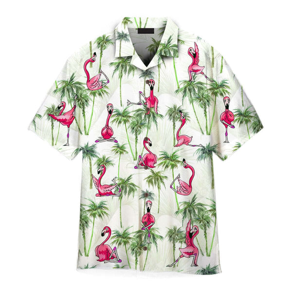 Sunny Palms Flamingo Hawaiian Shirt