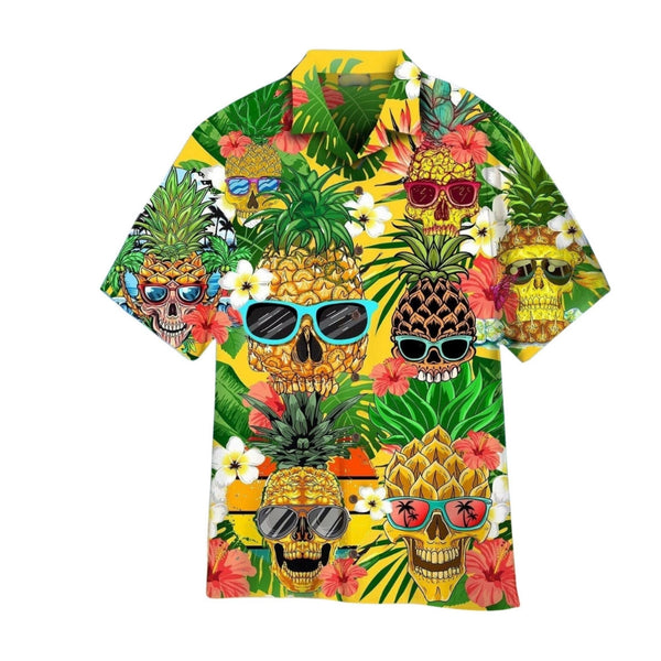Sunny Skull Pineapple Party Hawaiian Shirt