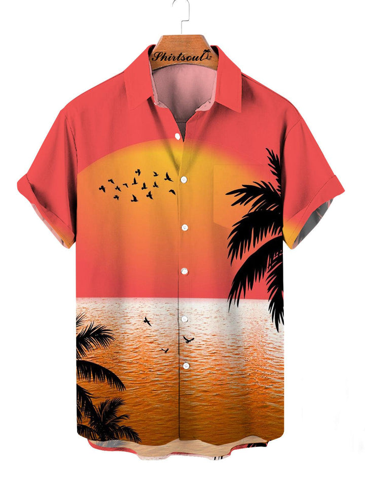 Sunset Dreams Hawaiian Short Sleeve Shirt Front