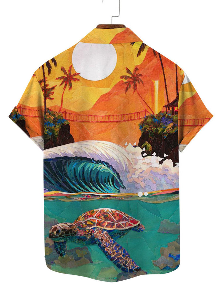 Turtle Wave Hawaiian Short Sleeve Shirt Back