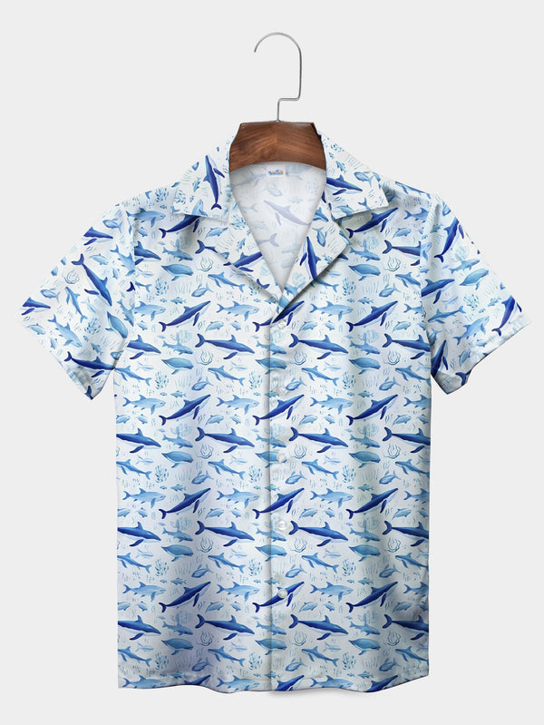 White Ocean Life Adventure Hawaiian Shirt