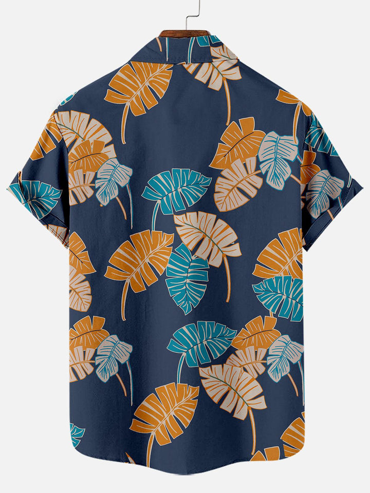 Breeze Botanic Lush Hawaiian Short Sleeve Shirt  Back