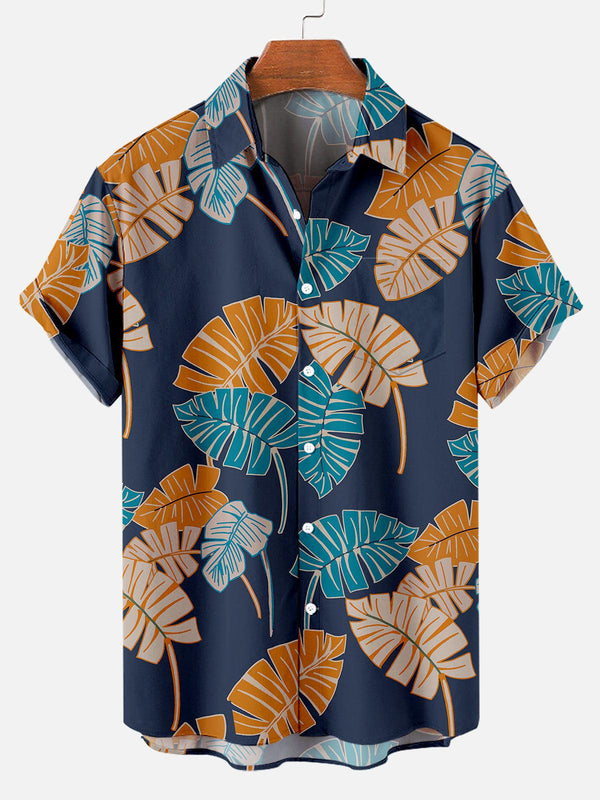 Breeze Botanic Lush Hawaiian Short Sleeve Shirt  Front